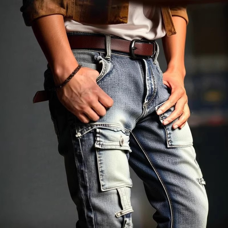 Men's Distressed Washed High S - огляд і ціна Europe Streetwear Brand