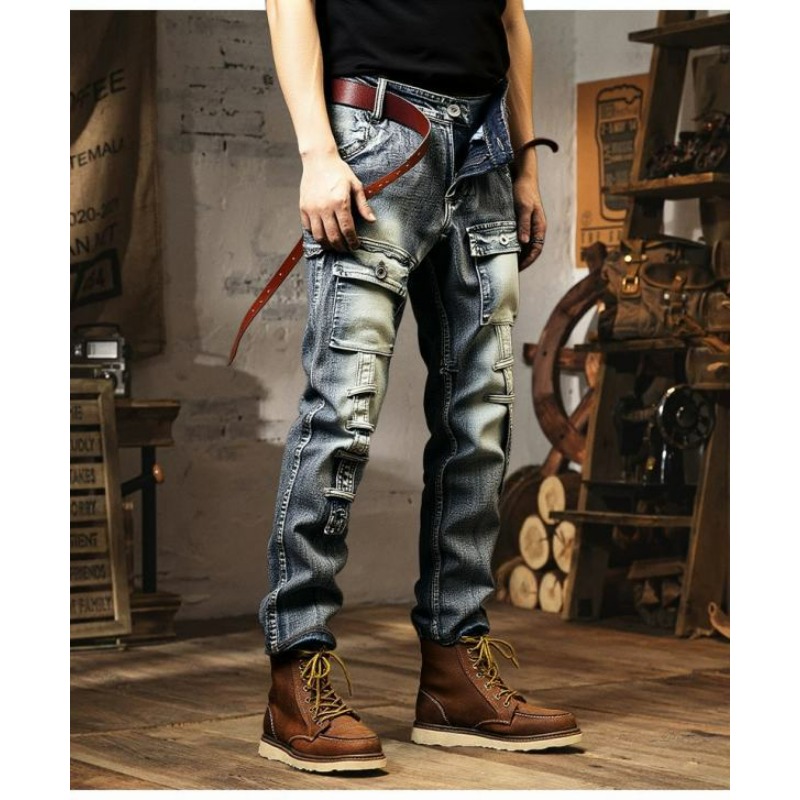 Men's Distressed Washed High S - огляд і ціна Europe Streetwear Brand