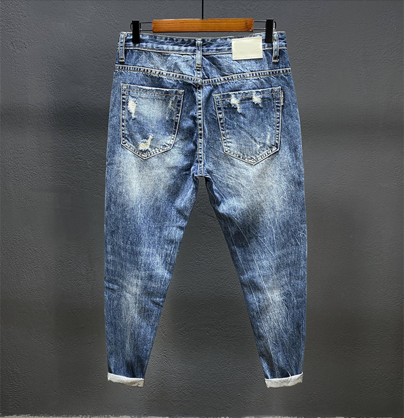 Nine-point jeans with holes fo - огляд і ціна Urban Streetwear Brand
