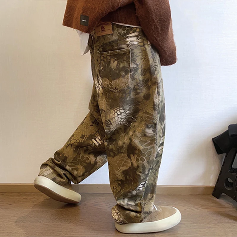 New Men Chic Snake Print Stree - огляд і ціна Streetwear Brand Graphic Designer