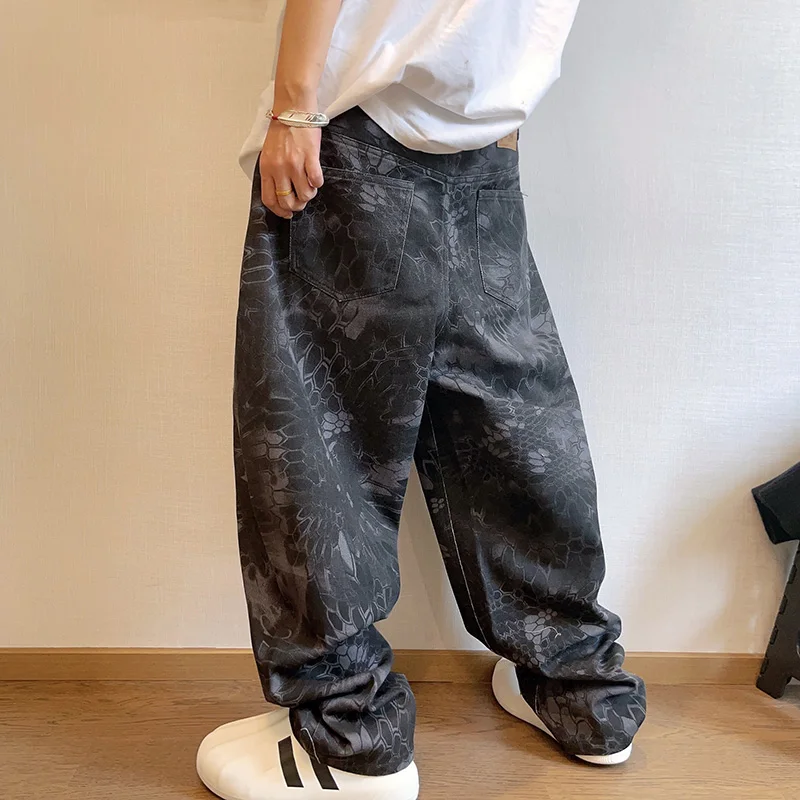 New Men Chic Snake Print Stree - огляд і ціна Streetwear Brand Graphic Designer
